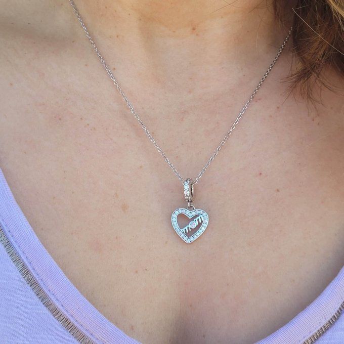 CHARM PENDANT COEUR MOM