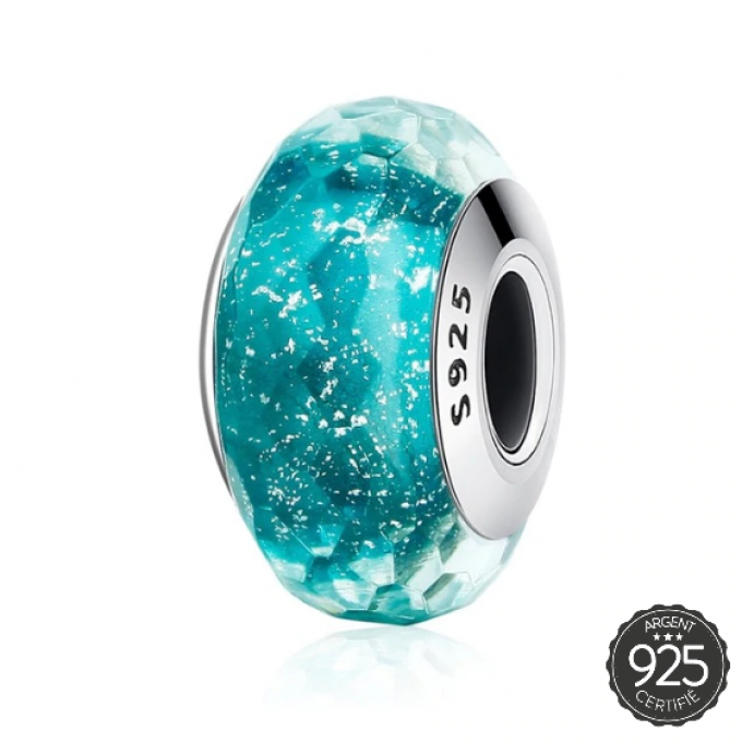 CHARM EN VERRE TURQUOISE 